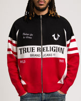 RACING RAGLAN ZIP SWEATER