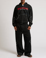 BAGGY BIG T SWEATPANTS - JET BLACK