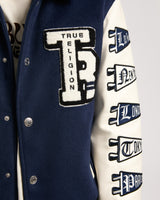 TR CREST WOOL VARSITY JACKET - MIDNIGHT BLUE