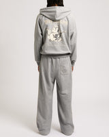 SUPER T BOXY ZIP UP - HEATHER GREY
