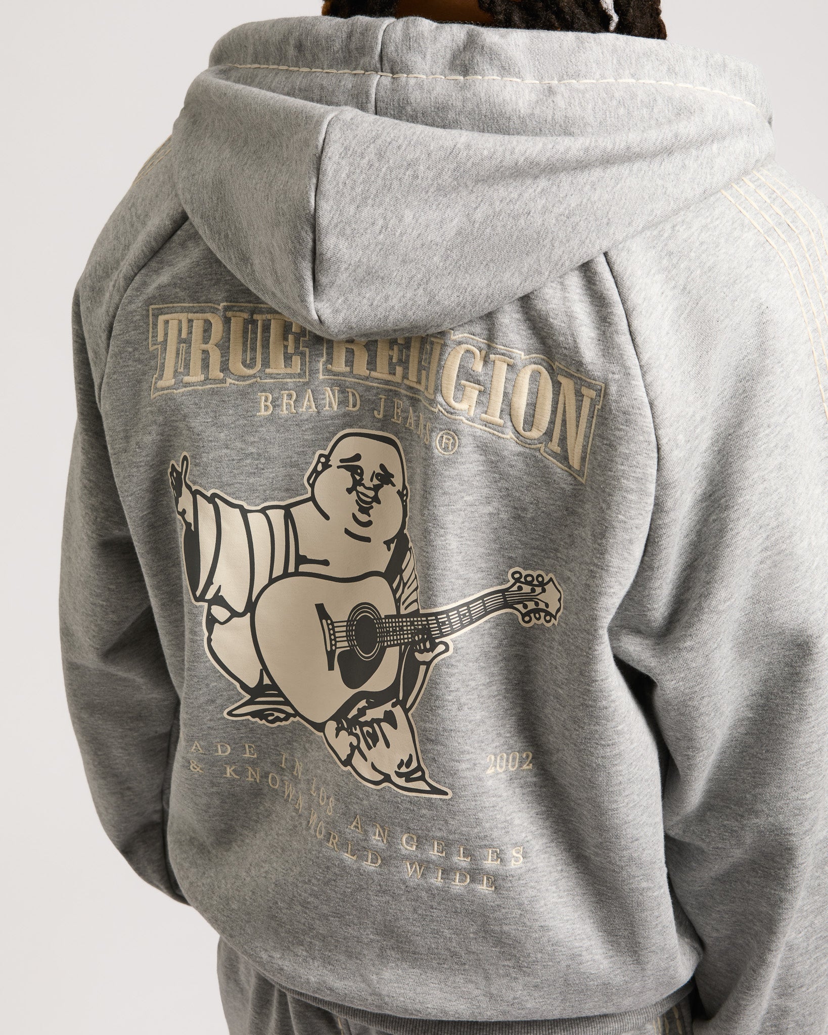 SUPER T BOXY ZIP UP - HEATHER GREY