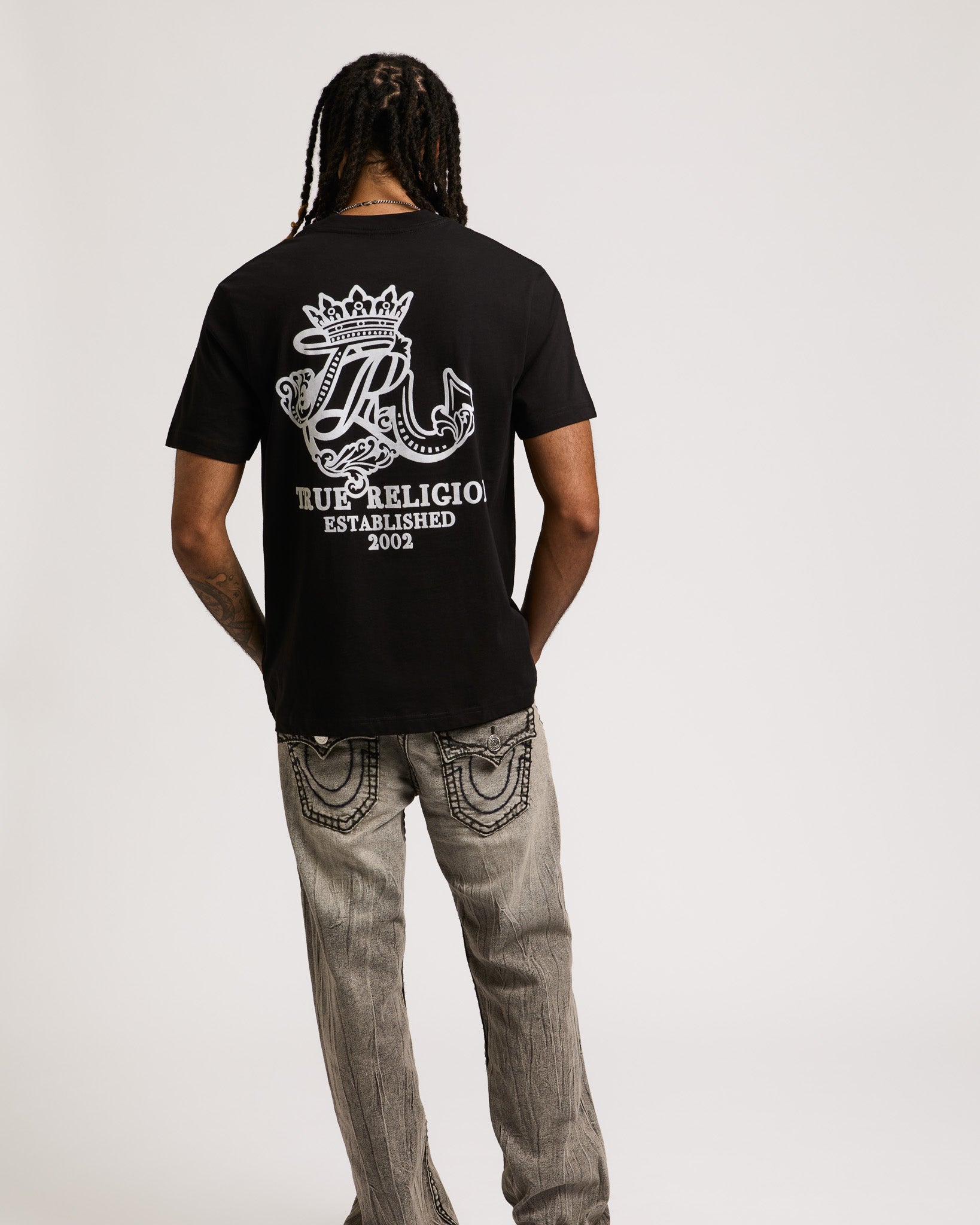 SS TR CREST TEE - JET BLACK