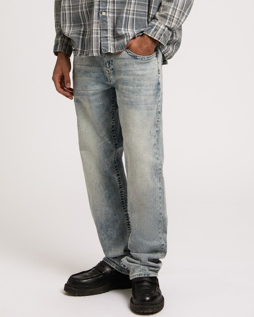 RICKY BIG T FLAP 34IN - PLAYMAKER FADED INDIGO LT WASH