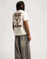 SS WAVY LOGO BUDDHA FACE TEE - WINTER WHITE