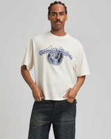CHROME LOGO BOXY TEE - WINTER WHITE