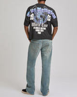 CHROME LOGO BOXY TEE - JET BLACK