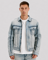 BIG T MOTO DENIM JKT - GSQL LIGHT DAWN WASH