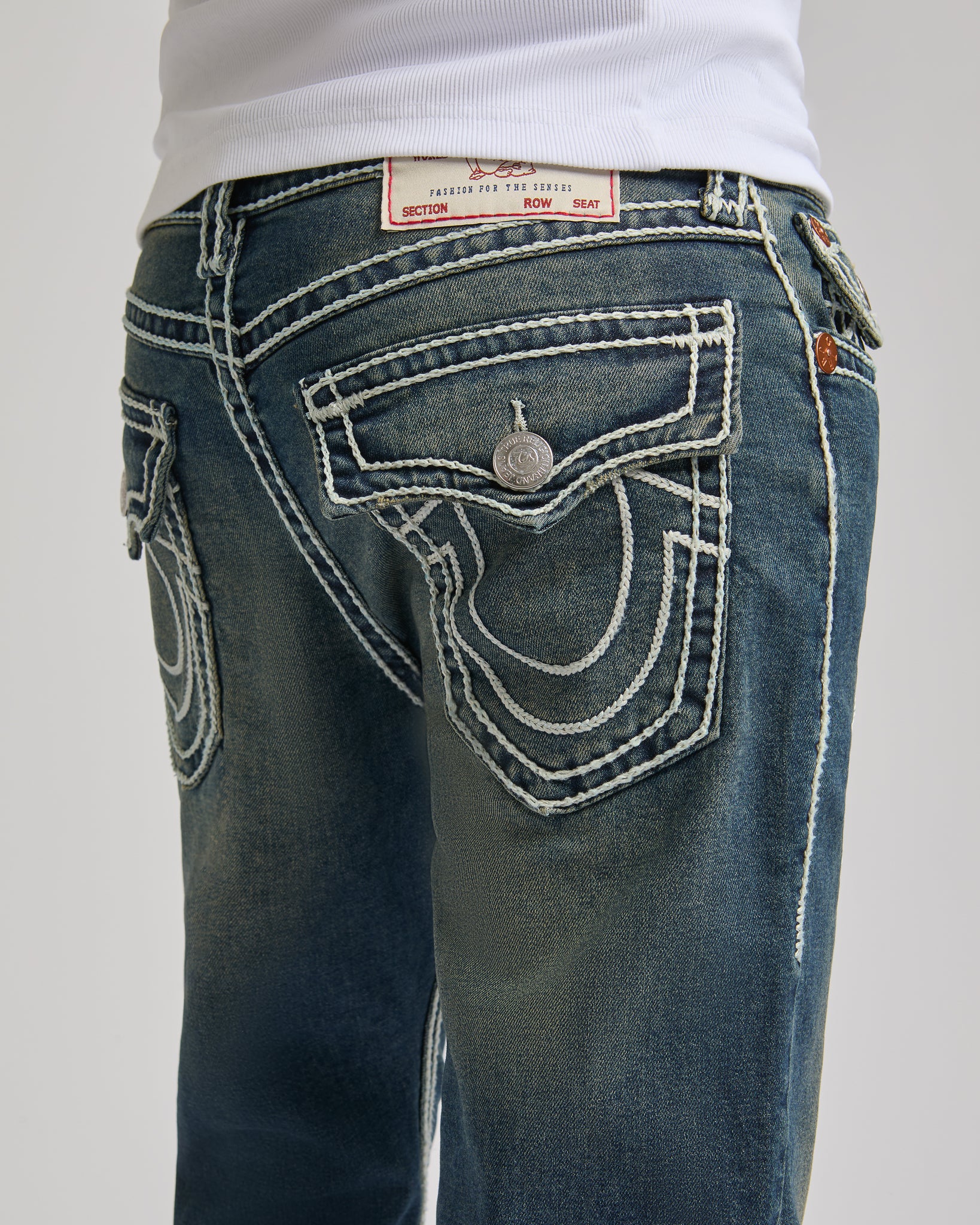 RICKY ROPE STITCH FLAP 34IN - DENIM DUSTSTROM DARK WASH