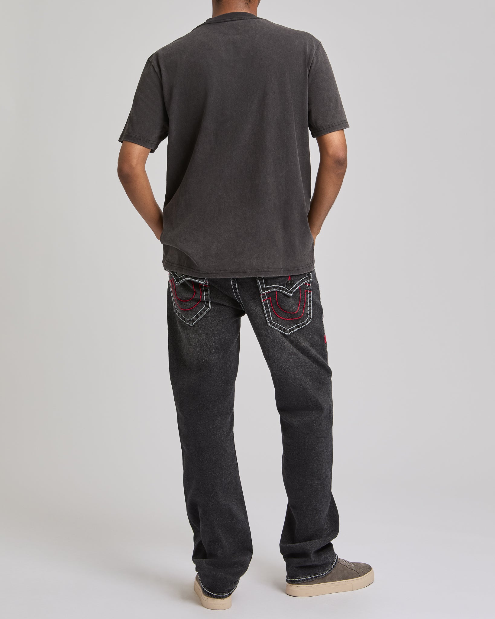 RICKY SUPER T FLAP 34IN - STITCHED IN SMOKE BLACK WASH