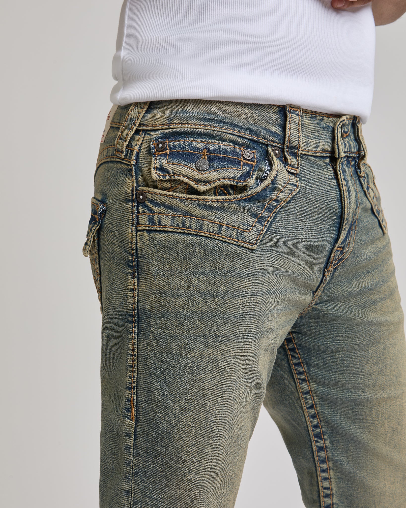 RICKY BIG T FLAP JIMMY JEAN 34 - DESERT LOOP FADE MEDIUM WASH