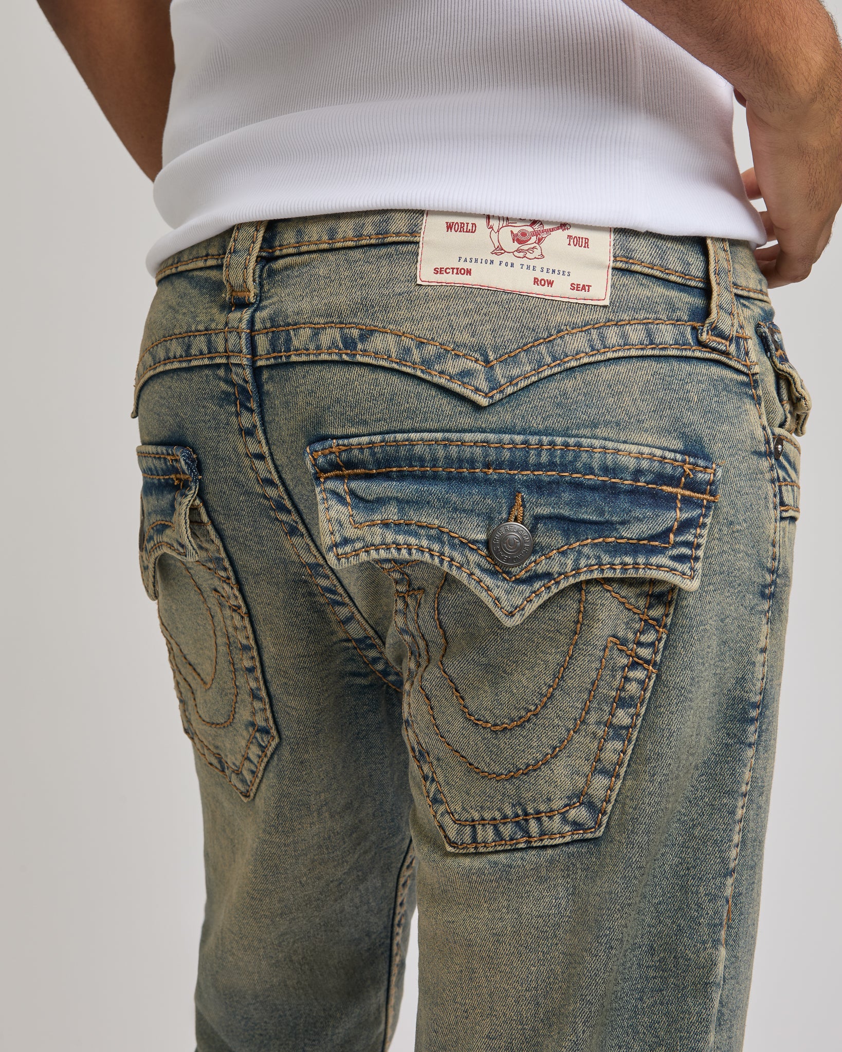 RICKY BIG T FLAP JIMMY JEAN 34 - DESERT LOOP FADE MEDIUM WASH