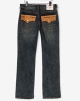 BILLY BIGT FLP ULTRASUEDE 34IN - OILSKIN DUST FADE DARK WASH