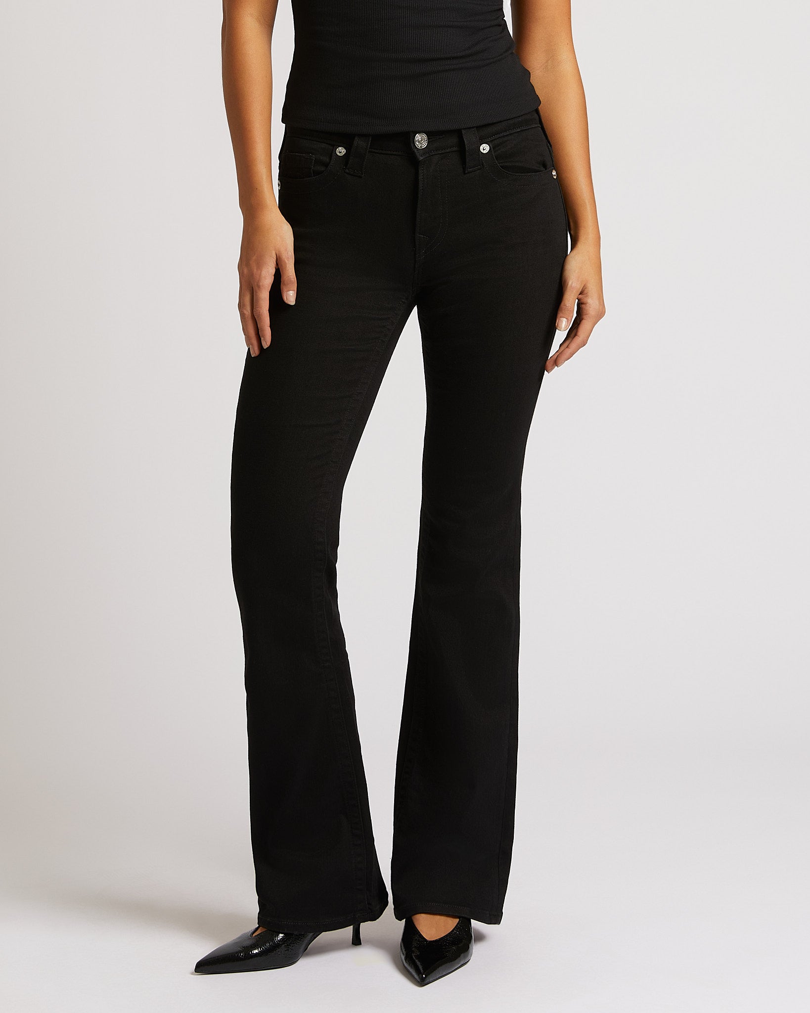 BECCA MID RISE BOOT - BLACK RINSE