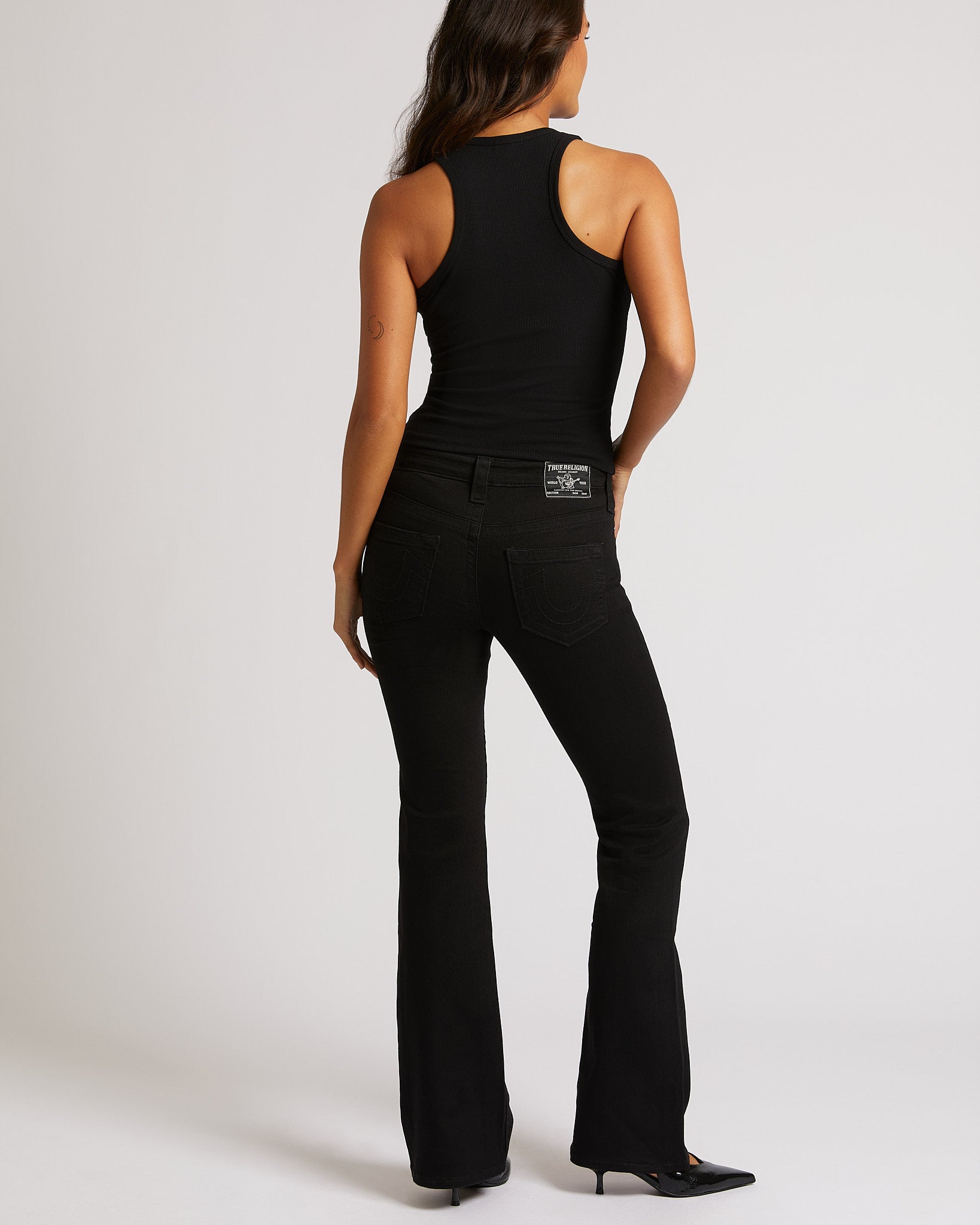 BECCA MID RISE BOOT - BLACK RINSE