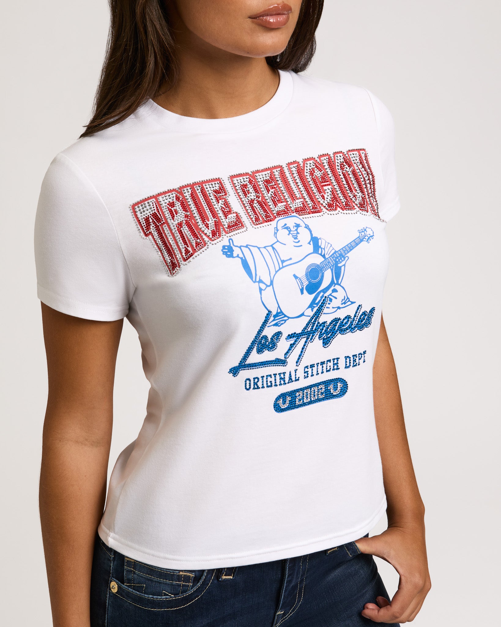 CRYSTAL BUDDHA CREW NECK TEE - OPTIC WHITE