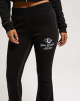 EMBROIDERED MR BIG T BOOTCUT - JET BLACK