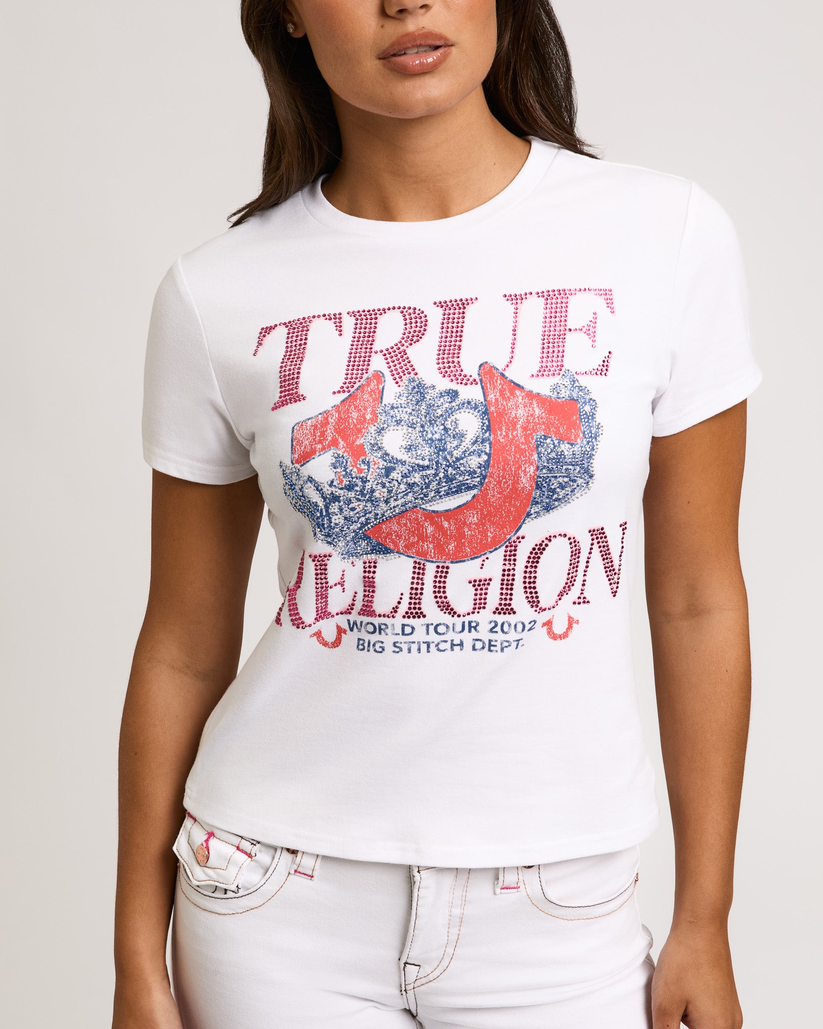 CRYSTAL CLASSIC CREW NECK TEE - OPTIC WHITE