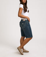 BAGGY DENIM JORT BIG T FLAP - BLUE RADIANCE