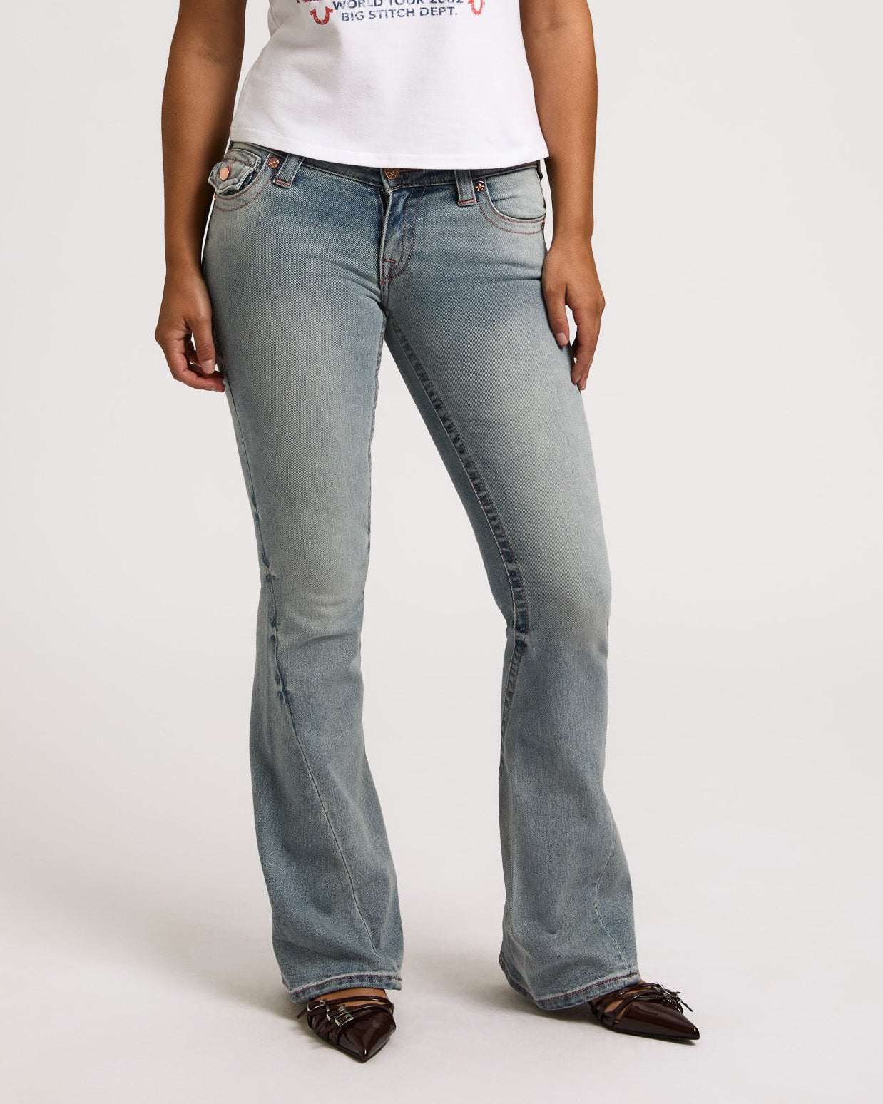 JOEY LOW RISE  FLARE FLAP - SALT WATER