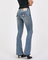 CRYSTAL JOEY LR FLARE BIG T - MEDIUM WASH