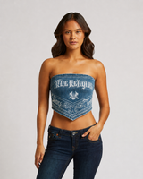 DENIM SCARF TOP - VENICE DRIFT