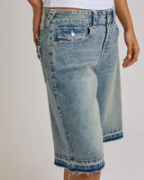 JESSIE BAGGY JORT BIG T FLAP - LAZY SHINE