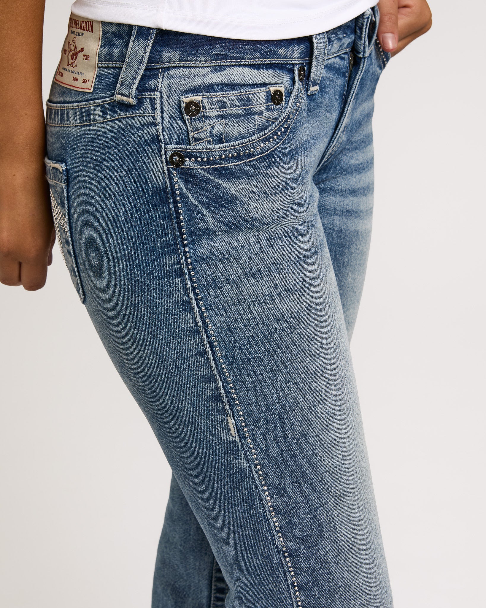CRYSTAL BECCA LOW RISE BOOTCUT - MEDIUM WASH