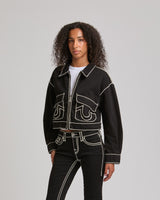ROPESTITCH DENIM JACKET - 2SB BLACK RINSE