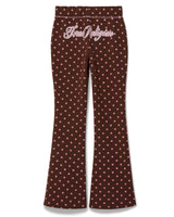 POLKA DOT BOOTCUT PANTS - FONDUE FUDGE
