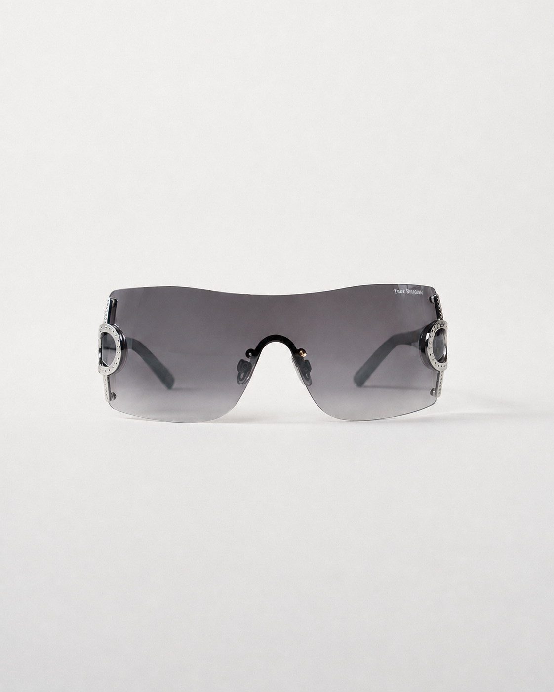 CRYSTAL SHIELD SUNGLASSES - JET BLACK