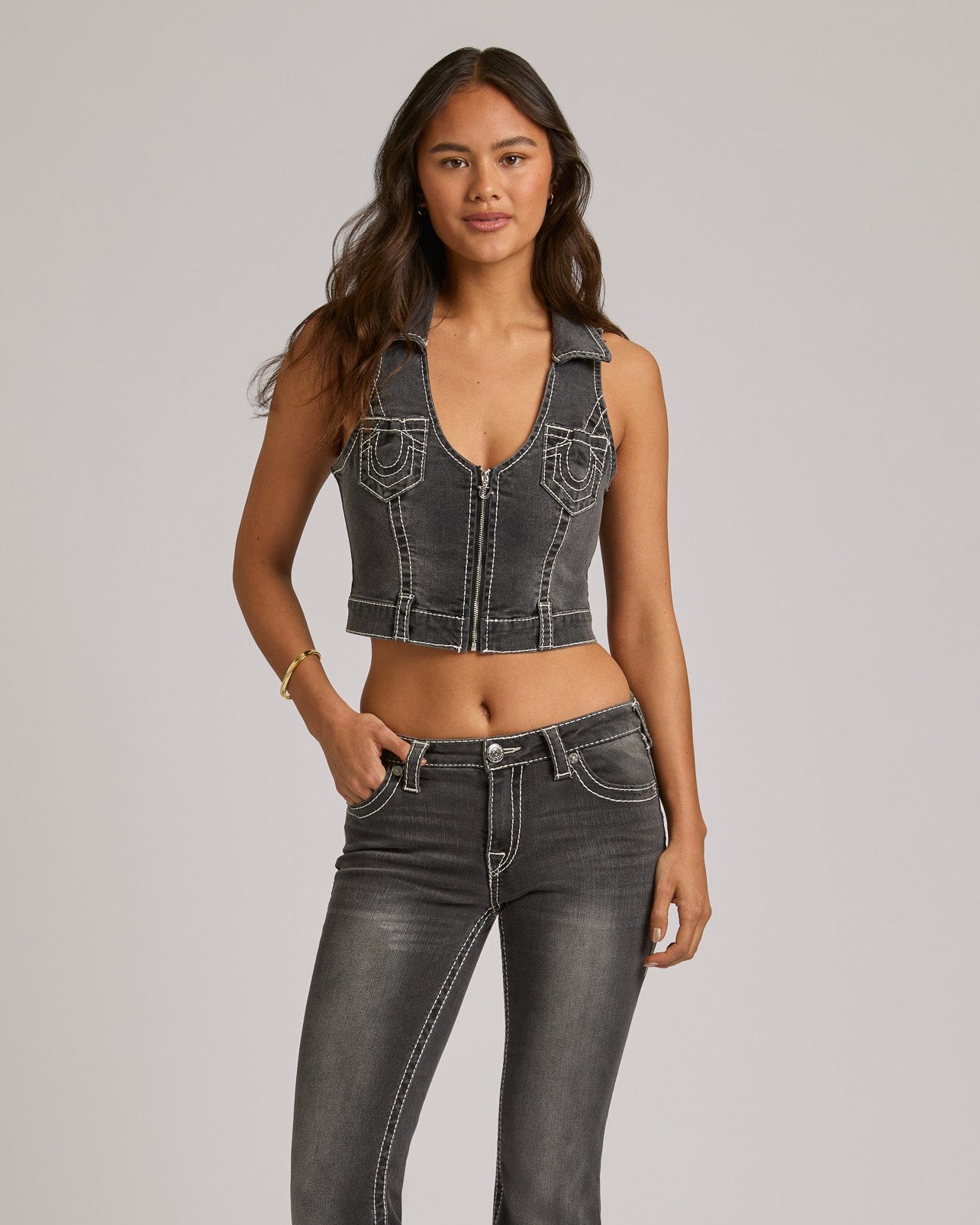 ZIP FRONT TOP BIG T - TRANQUIL DREAM