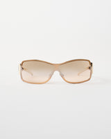 SLEEK SHEILD SUNGLASSES - CHESTNUT