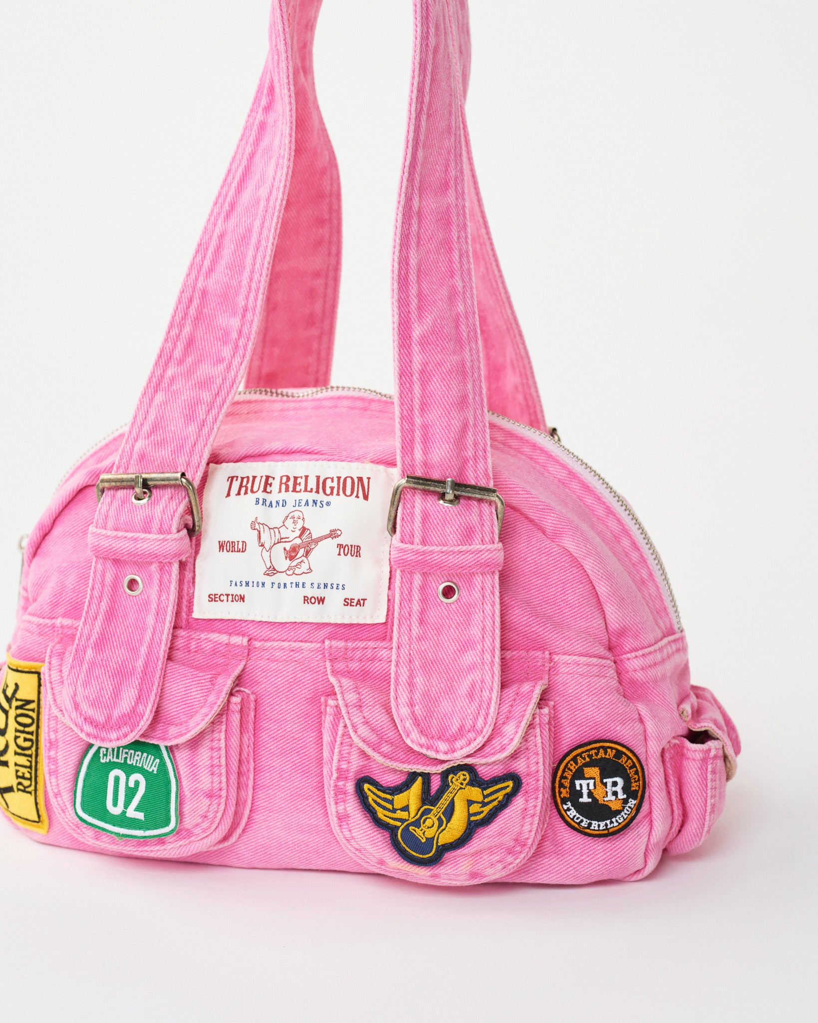 TRUE PATCH HANDBAG - DULL PINK