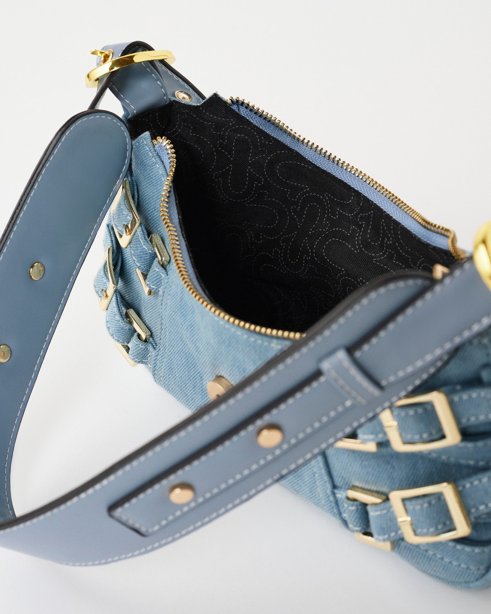 BUCKLE HS HANDBAG - CASHMERE BLUE
