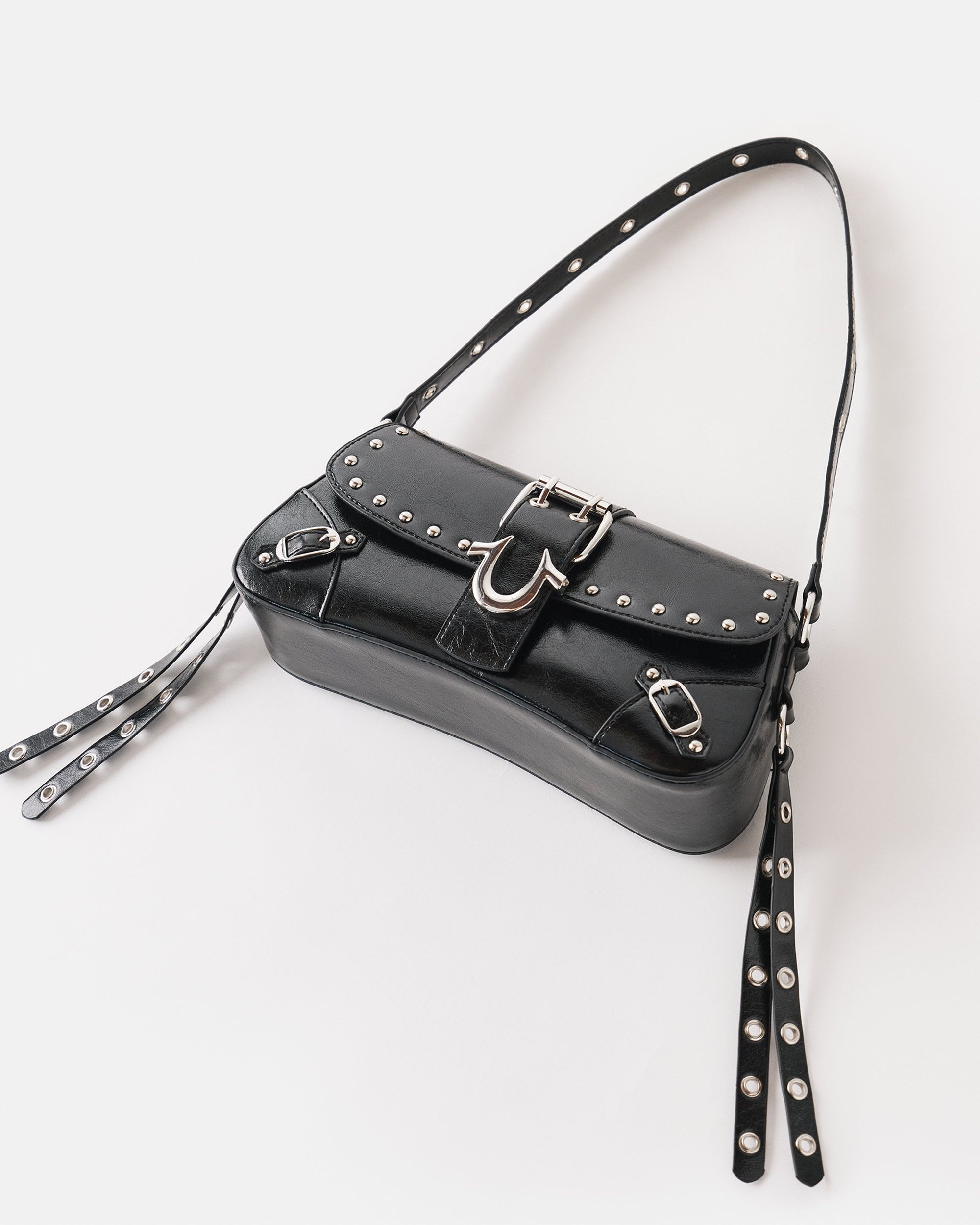 HS TASSLE STUD BAG - JET BLACK