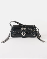 HS TASSLE STUD BAG - JET BLACK