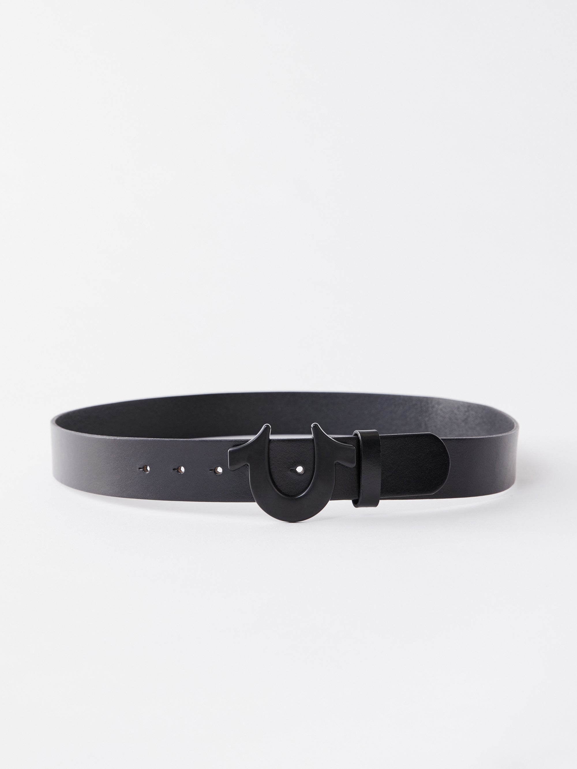 HORSESHOE BUCKLE BELT - BLACK